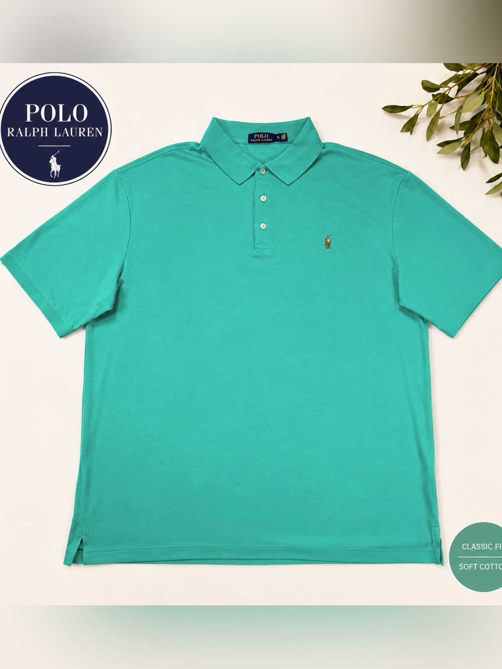 Polo Ralph Lauren Men’s 3XLT Tall green Polo Shirt